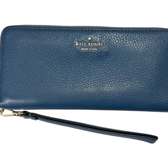 Kate Spade Blue Leather Wallet/Wristlet - Picture 3 of 11